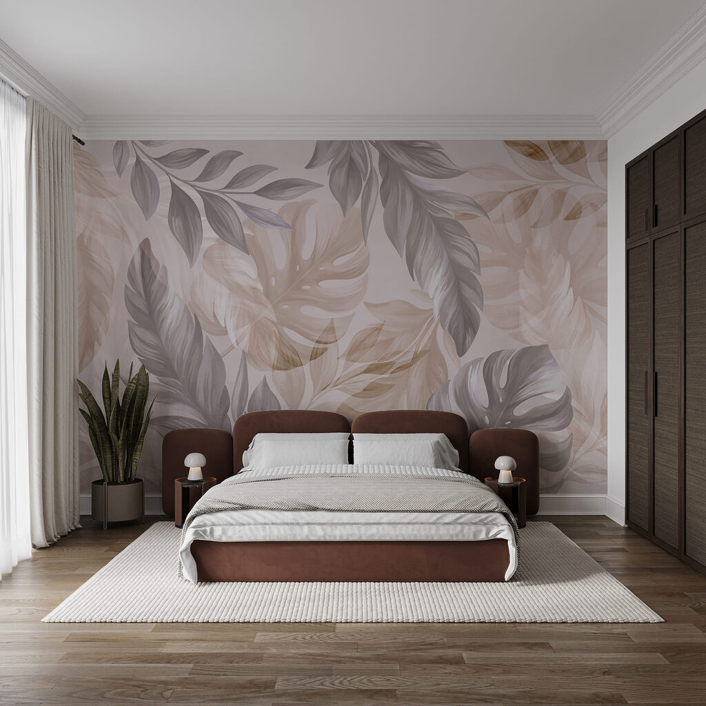 Feuilles tropicales superposées — intérieur 2