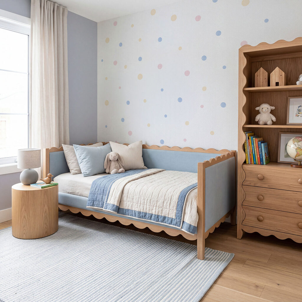 Poignée de pois pastel dans un intérieur
