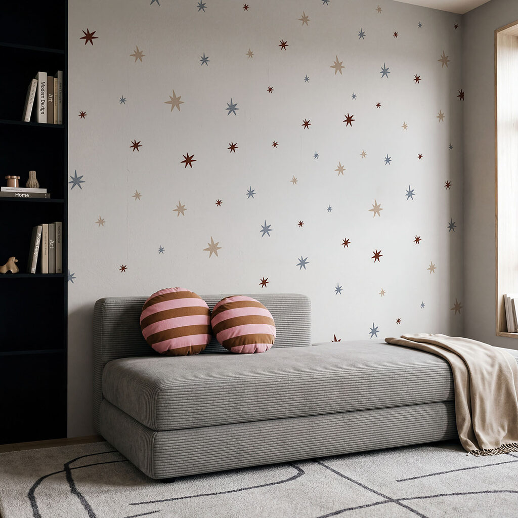 Étoiles sur ciel clair dans un intérieur