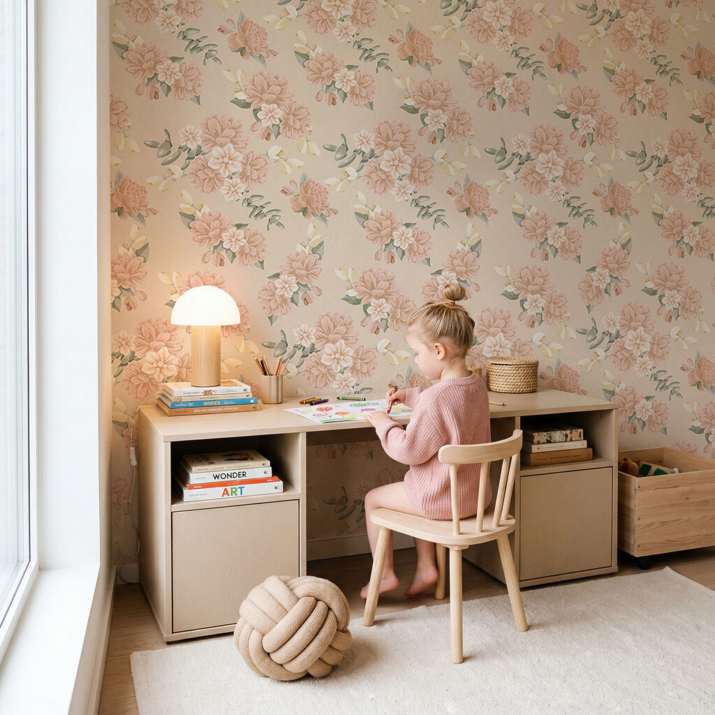 Petits bouquets de roses dans un intérieur