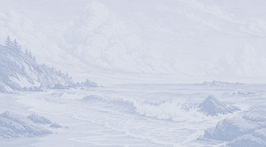 Rivage au trait pâle — motif complet