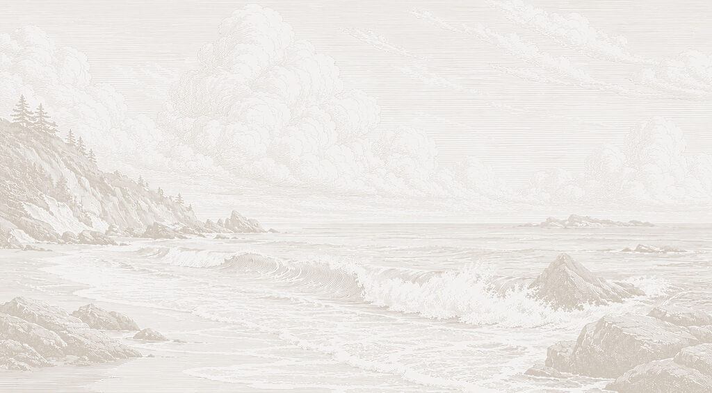 Rivage au trait pâle — motif complet