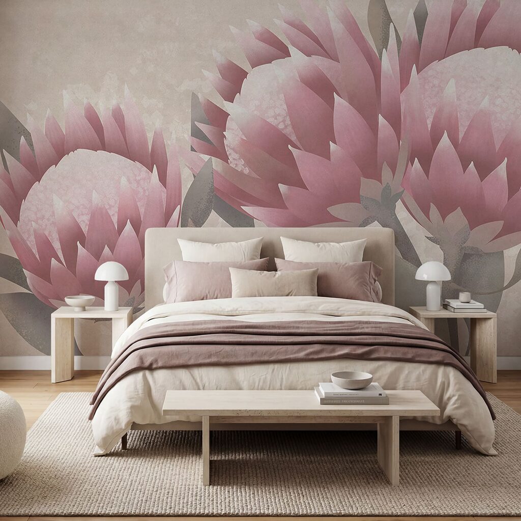 Fleurs aux pétales pointus dans un intérieur
