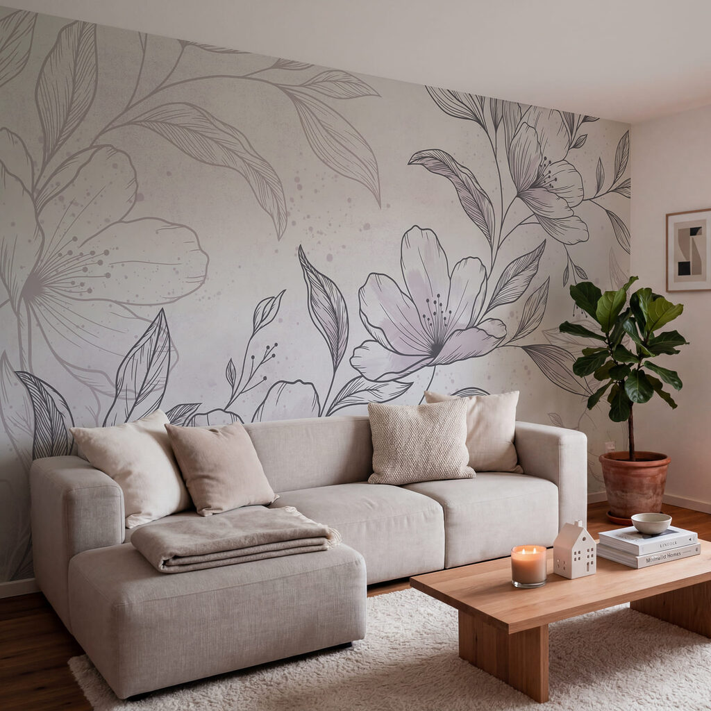 Branche fleurie en hachures — intérieur 2