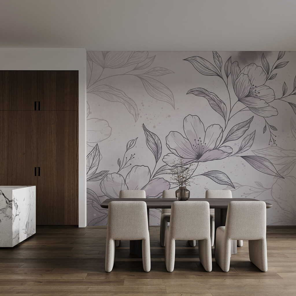 Branche fleurie en hachures — intérieur 4