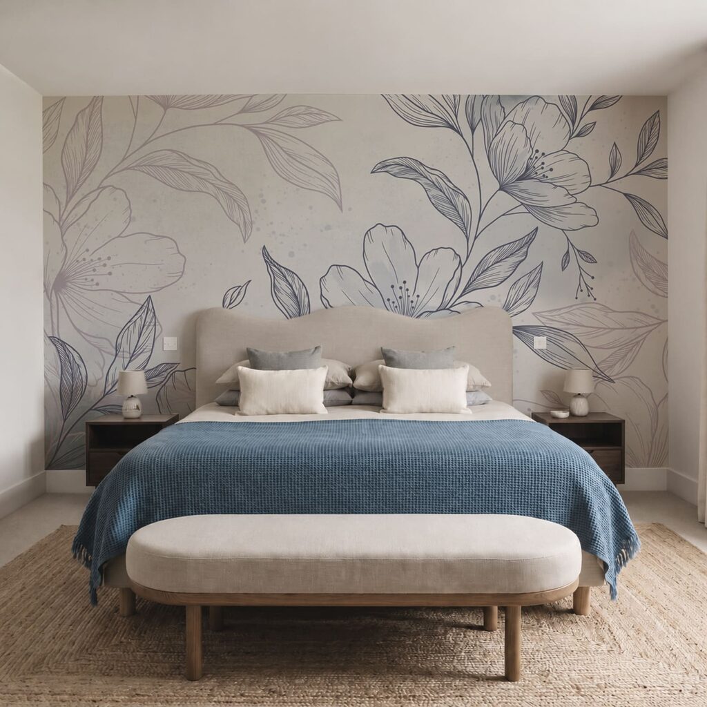 Branche fleurie en hachures — intérieur 2