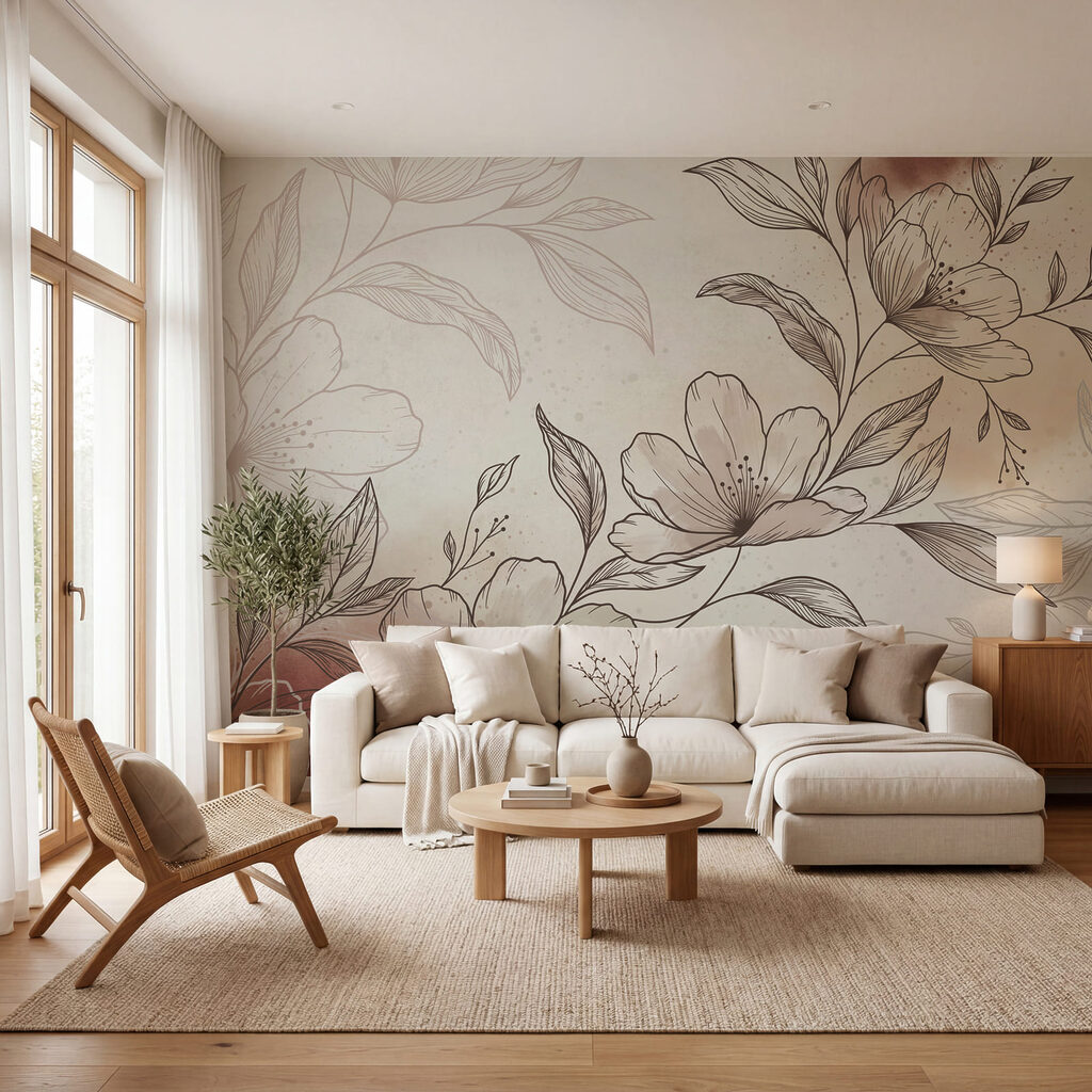Branche fleurie en hachures — intérieur 3