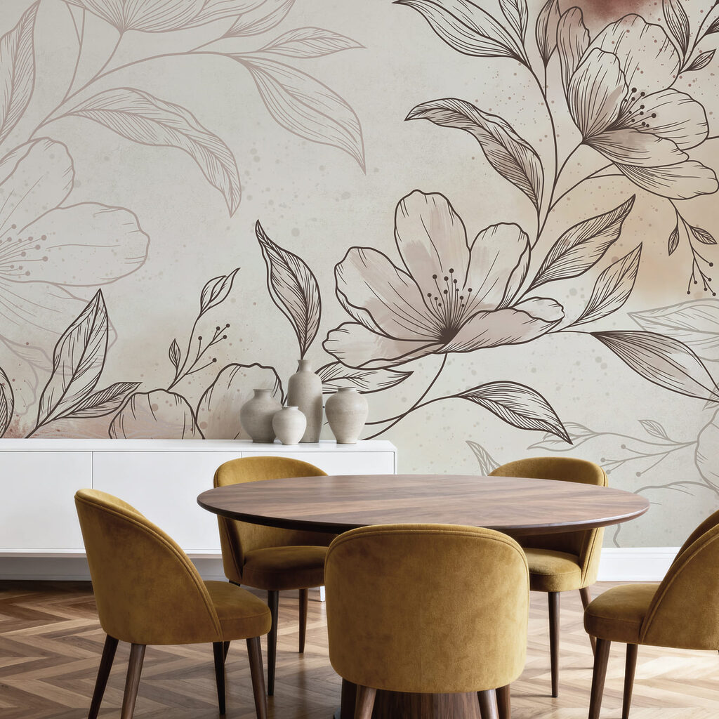 Branche fleurie en hachures — intérieur 1