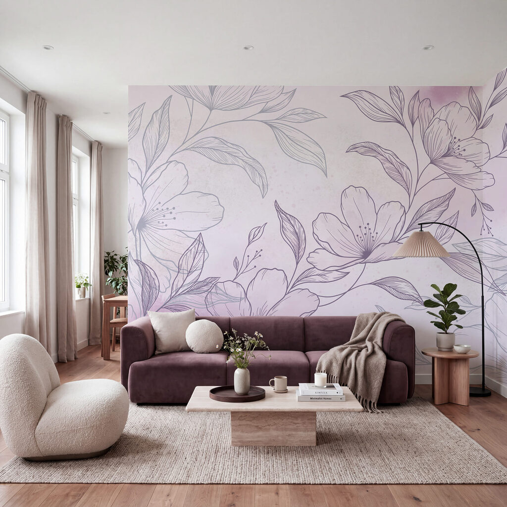 Branche fleurie en hachures — intérieur 2