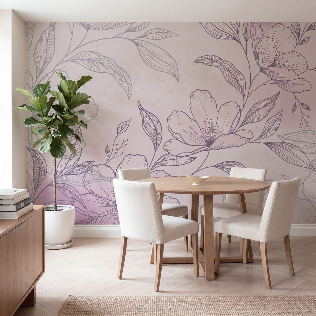 Branche fleurie en hachures — intérieur 4