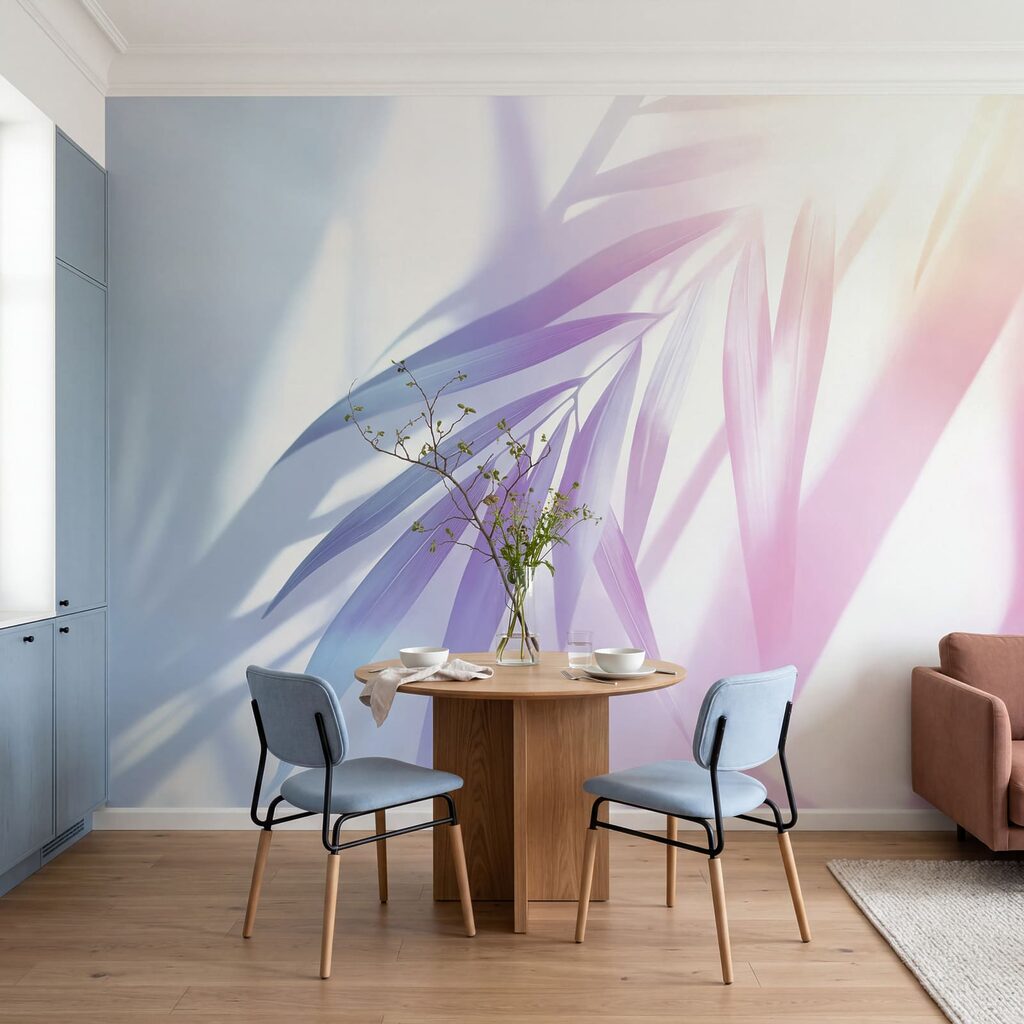Palmes en lumière oblique — intérieur 4