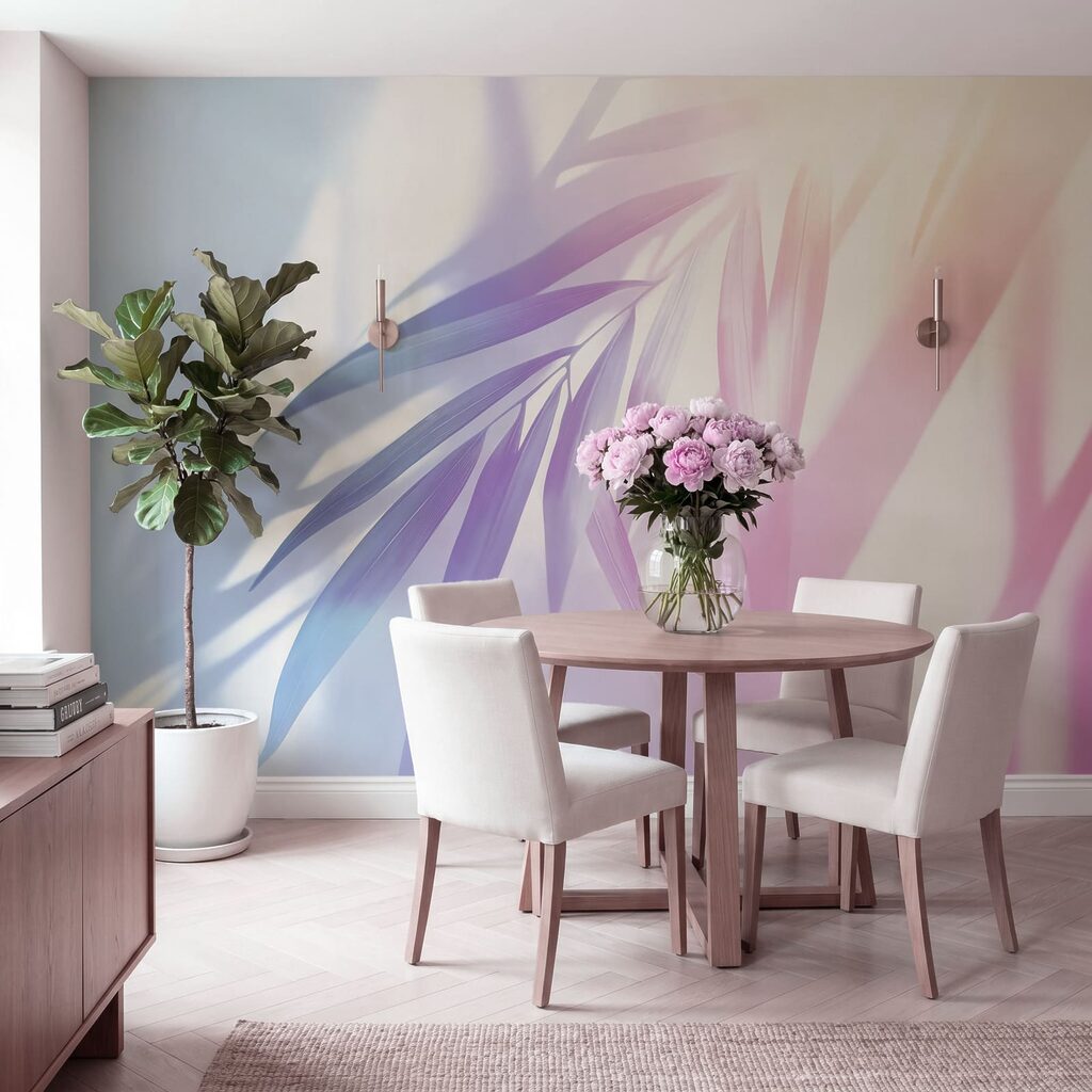 Palmes en lumière oblique — intérieur 1