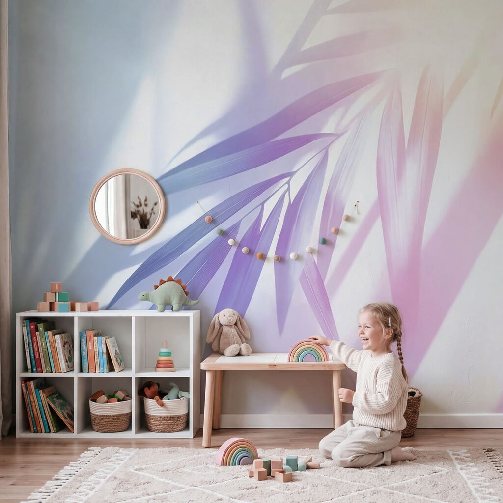 Palmes en lumière oblique — intérieur 5