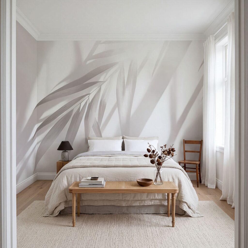 Palmes en lumière oblique — intérieur 2