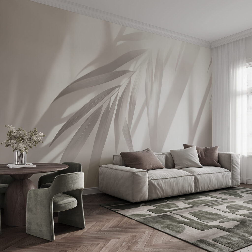 Palmes en lumière oblique — intérieur 1