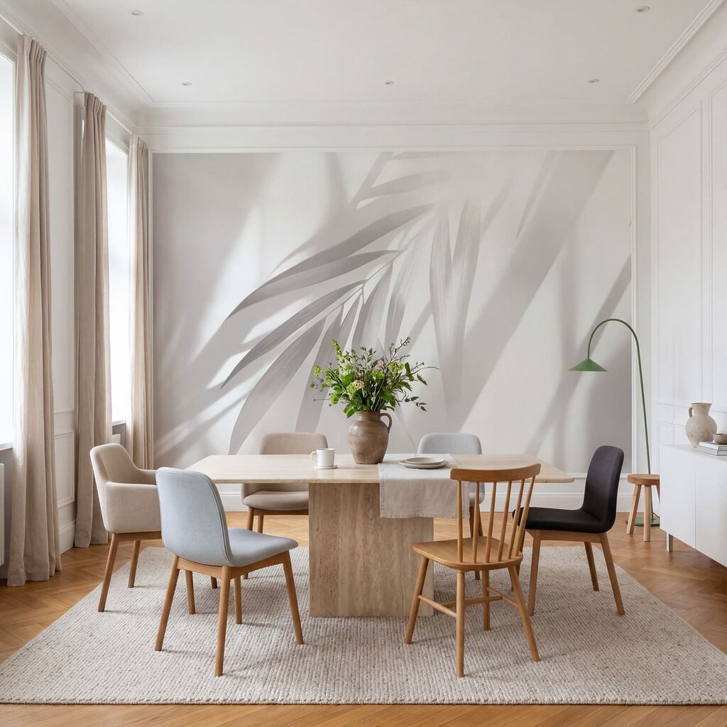 Palmes en lumière oblique — intérieur 4