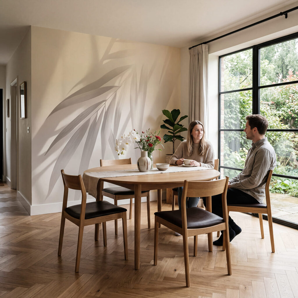 Palmes en lumière oblique — intérieur 5