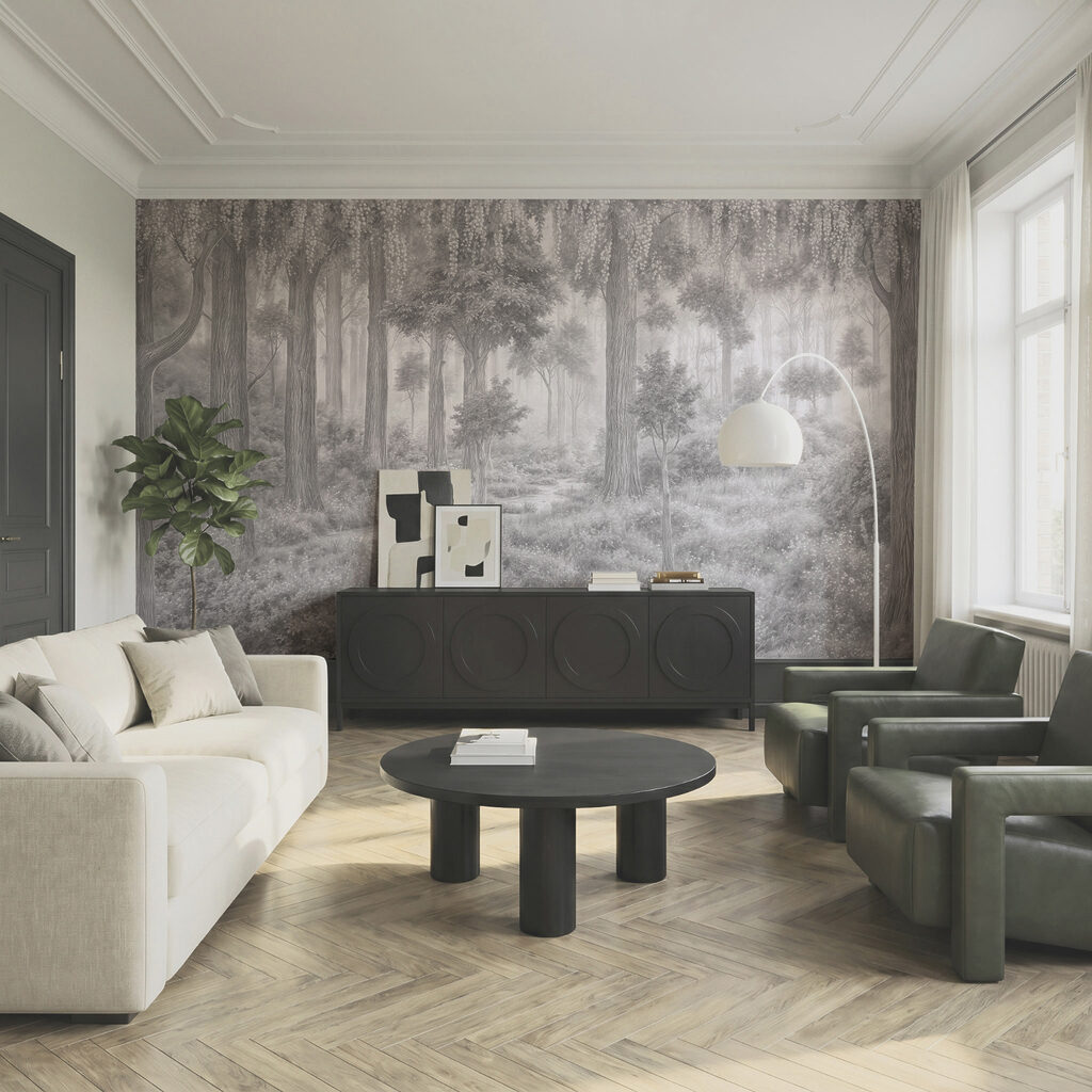 Soleil sur le sous-bois dans un intérieur