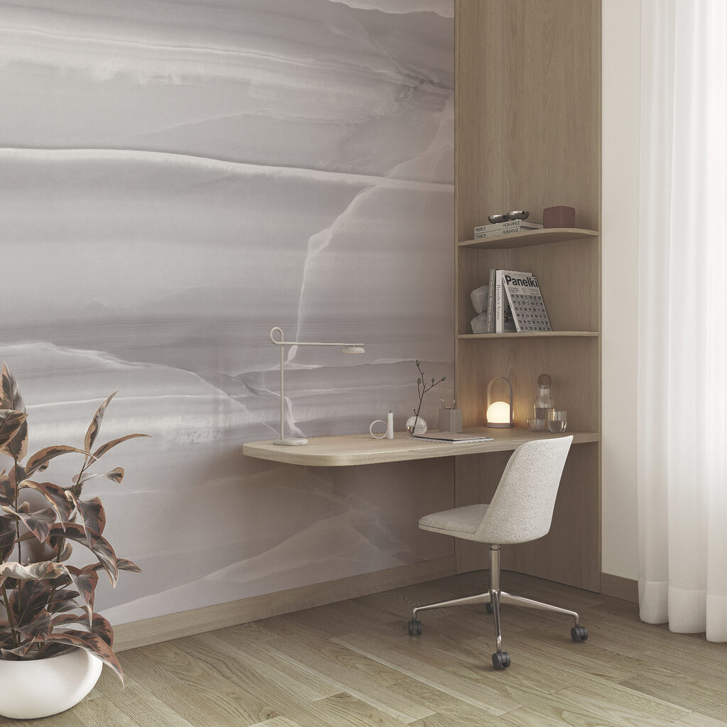 Veines en strates horizontales dans un intérieur