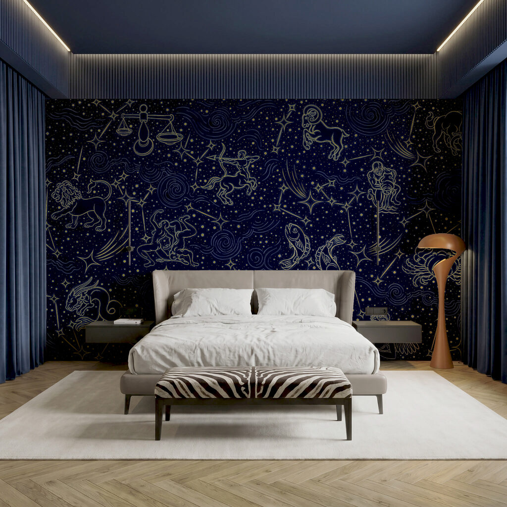 Nuit de constellations dans un intérieur