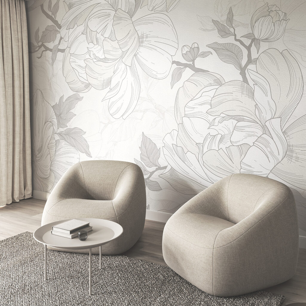 Fleurs comme au crayon — intérieur 2