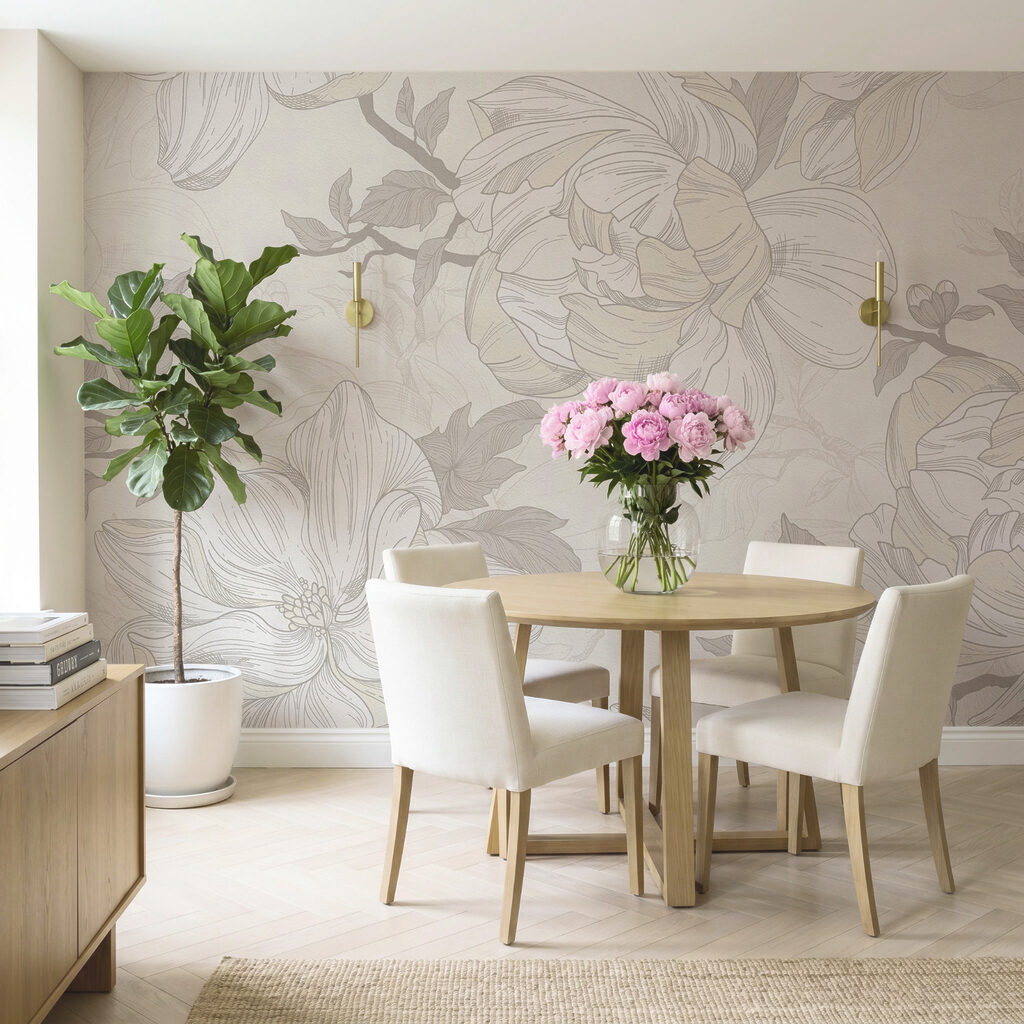 Fleurs comme au crayon — intérieur 4