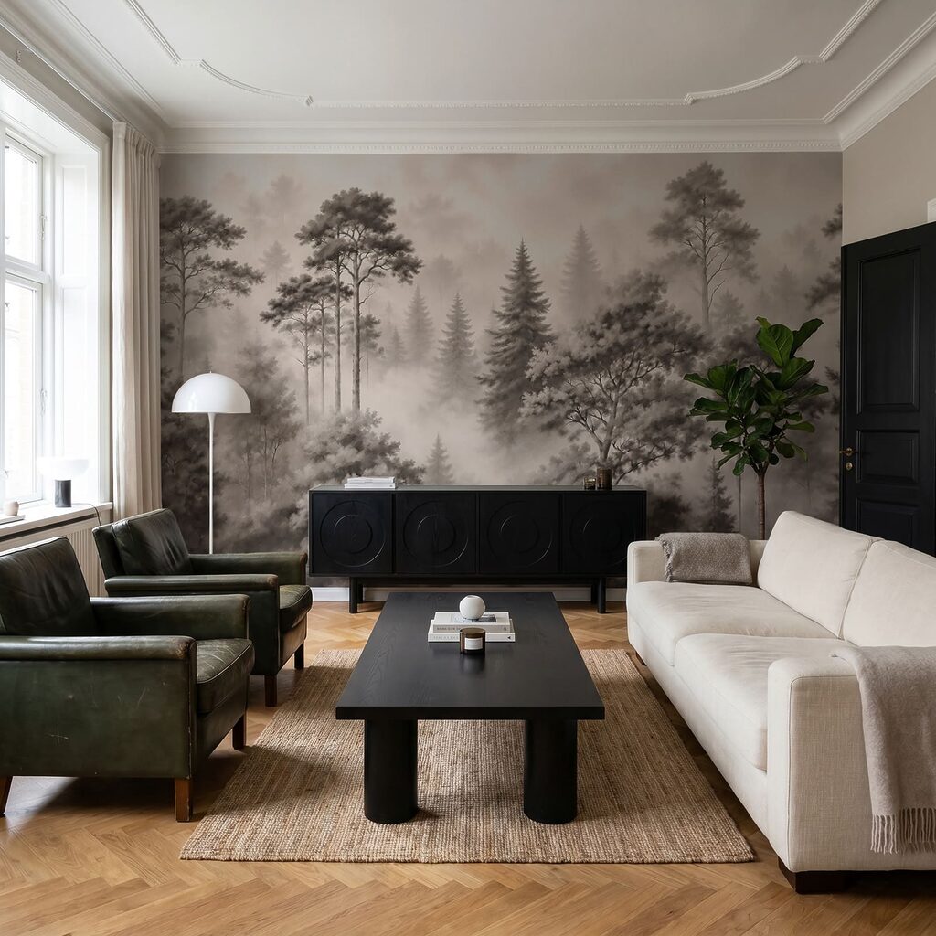 Forêt voilée de brume — intérieur 1