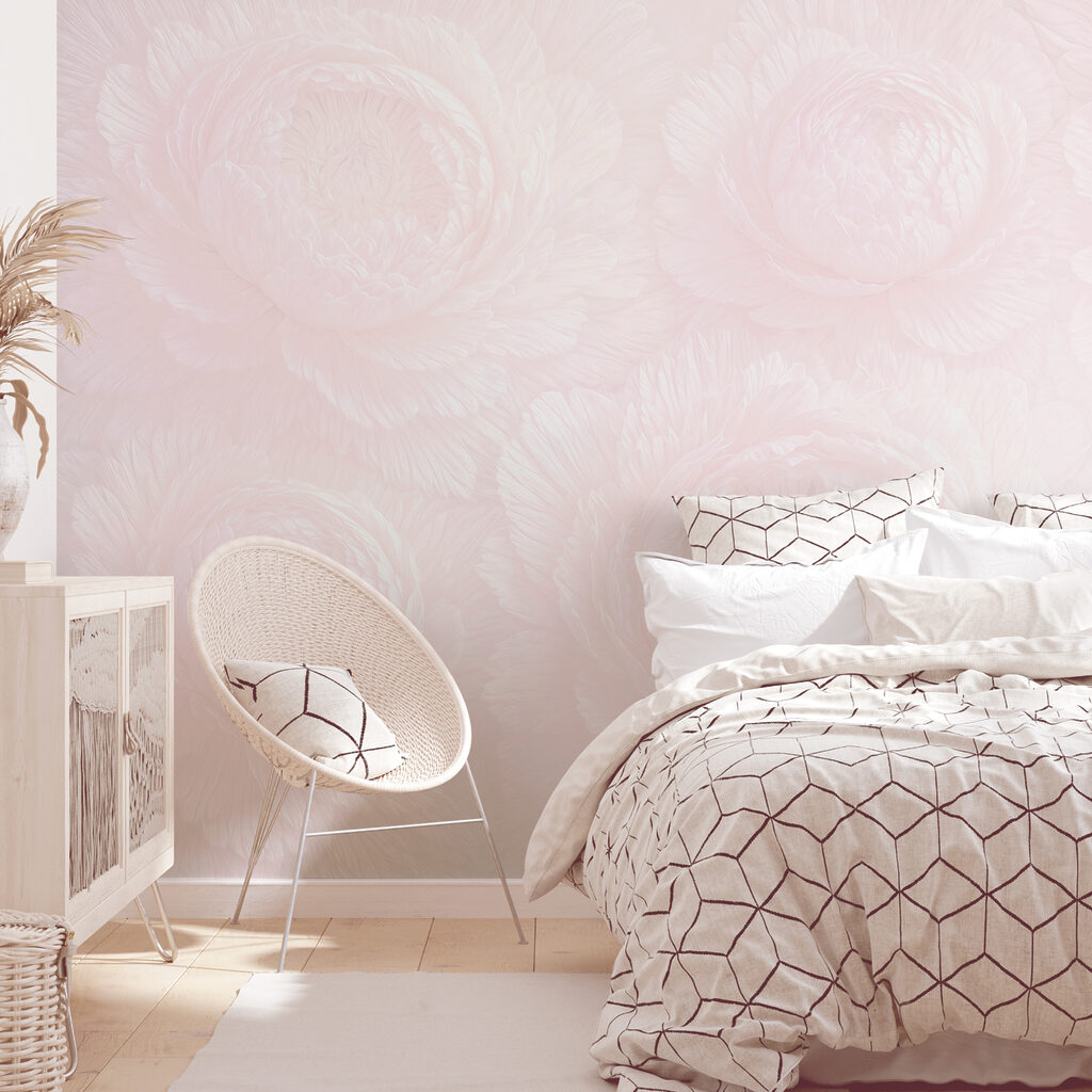 Roses dans la brume dans un intérieur