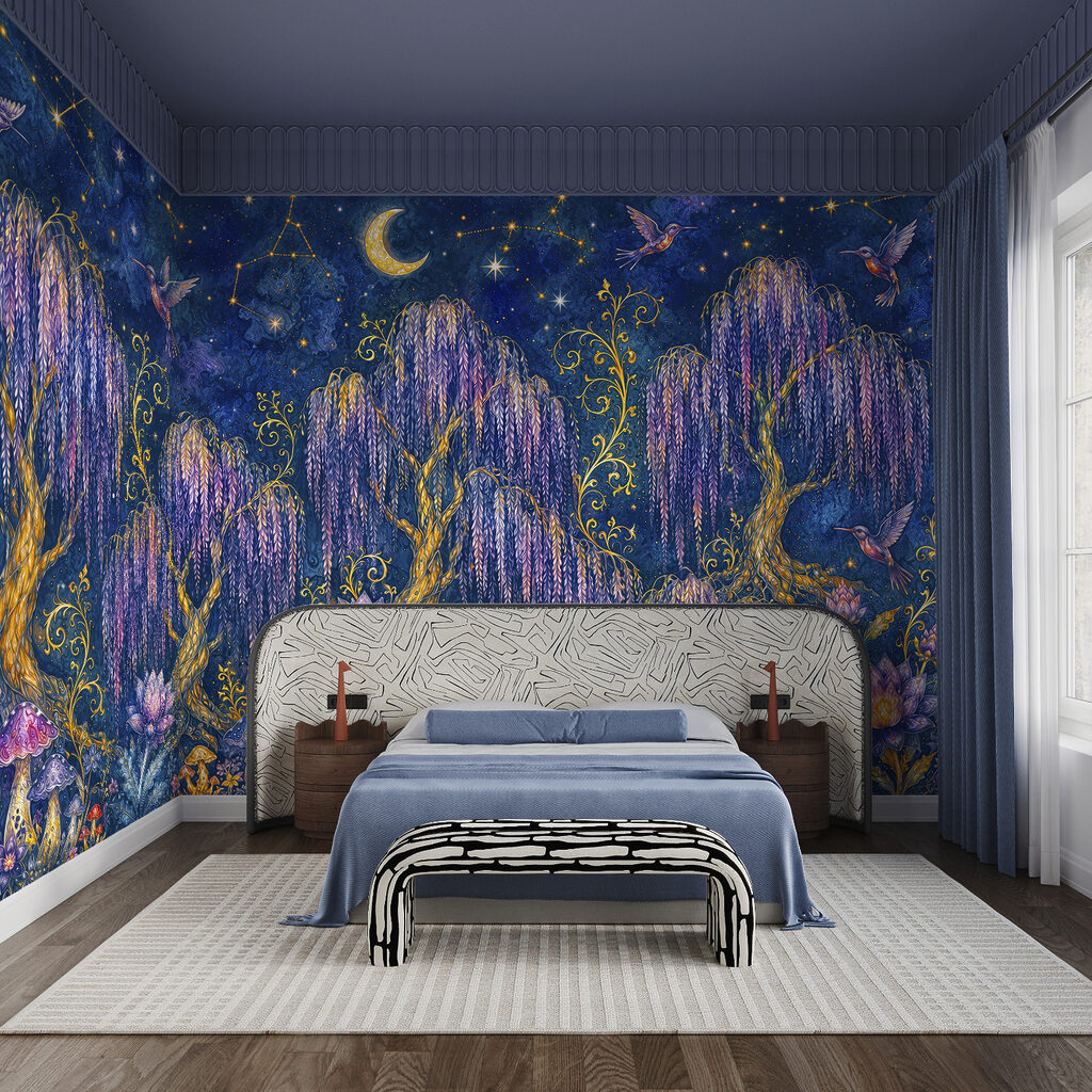 Lune au jardin rêvé dans un intérieur