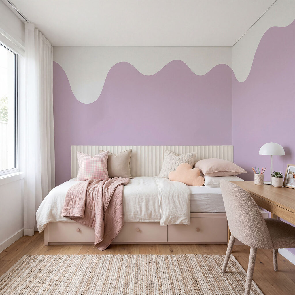 Douce bordure ondulée dans un intérieur