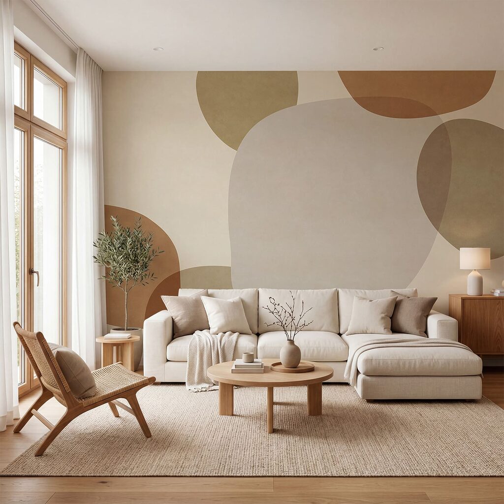 Arrondis superposés dans un intérieur