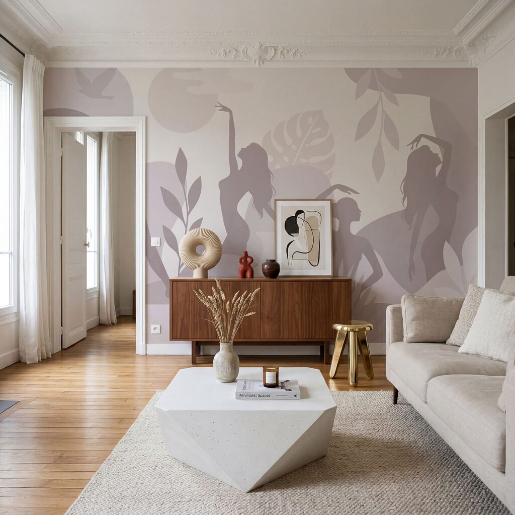 Silhouettes féminines en mouvement — intérieur 2