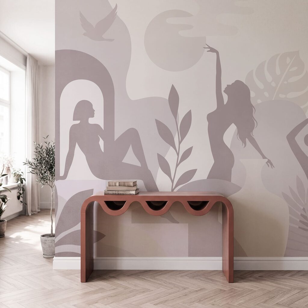 Silhouettes féminines en mouvement — intérieur 3