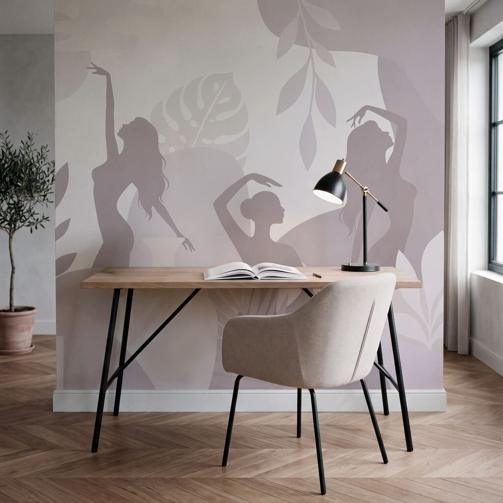 Silhouettes féminines en mouvement — intérieur 6
