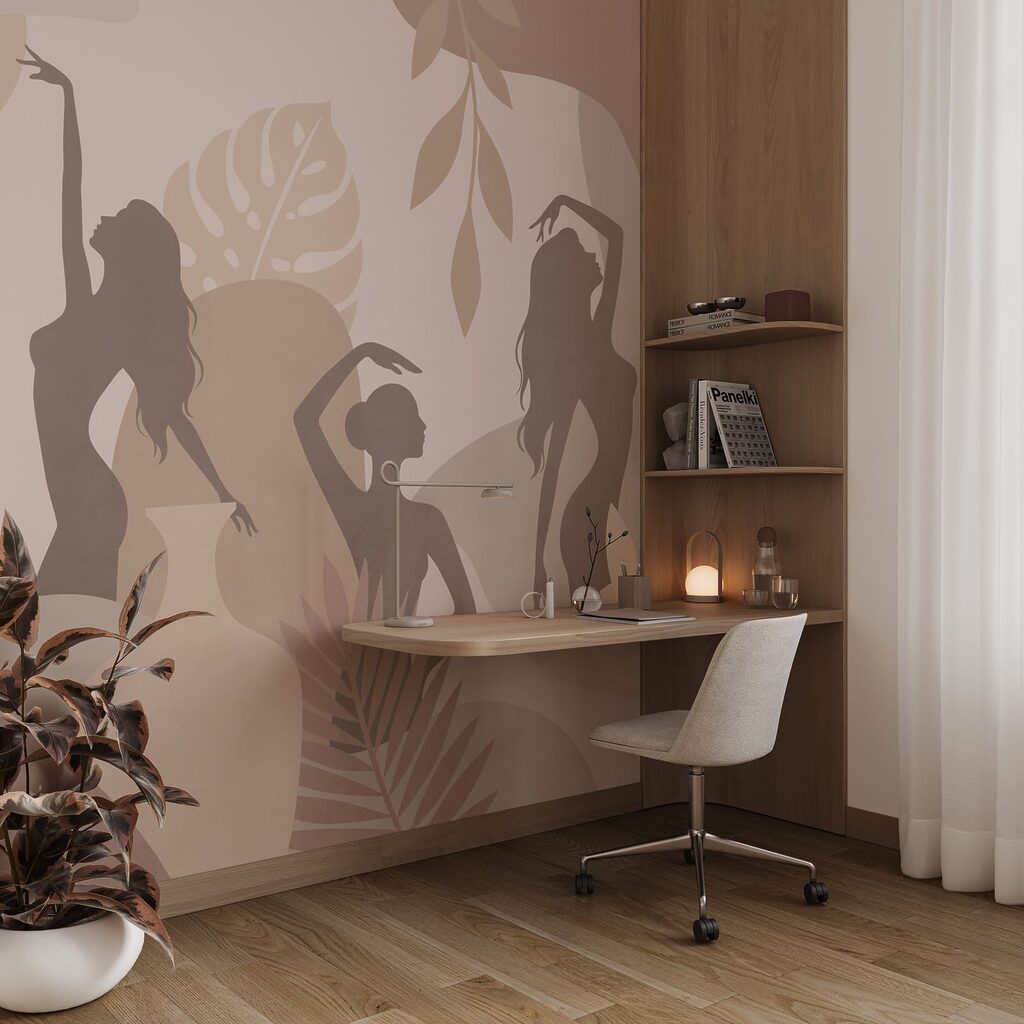 Silhouettes féminines en mouvement — intérieur 4