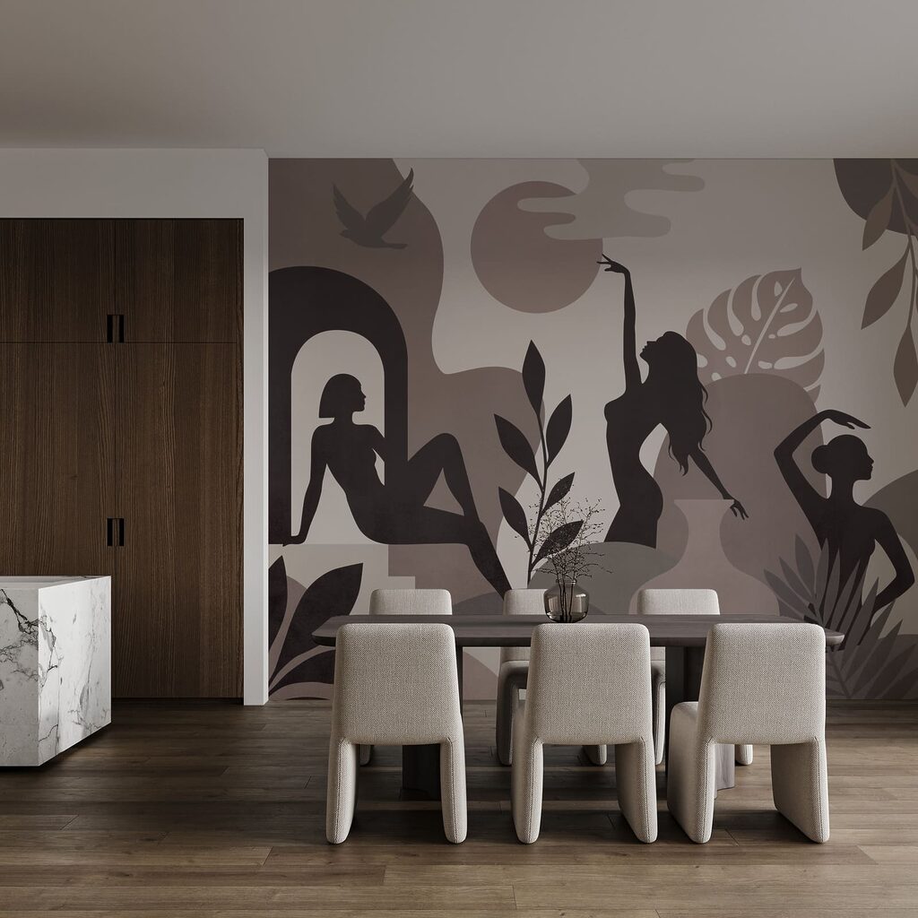 Silhouettes féminines en mouvement — intérieur 3