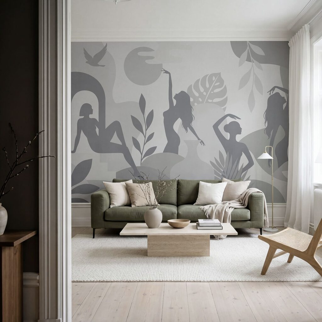 Silhouettes féminines en mouvement — intérieur 3