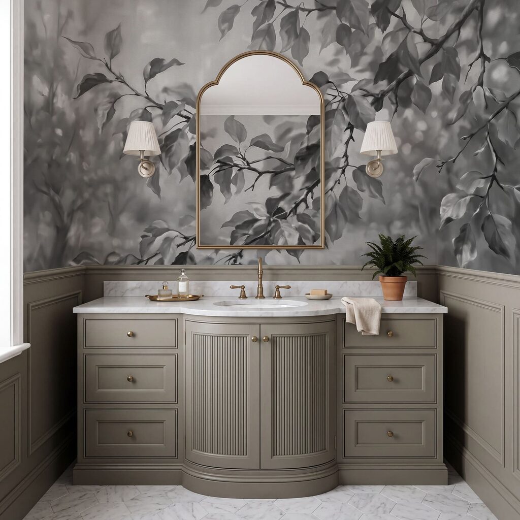 Rameaux feuillus en contre-jour — intérieur 3