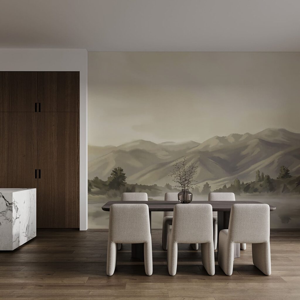 Montagnes en reflet matinal — intérieur 4