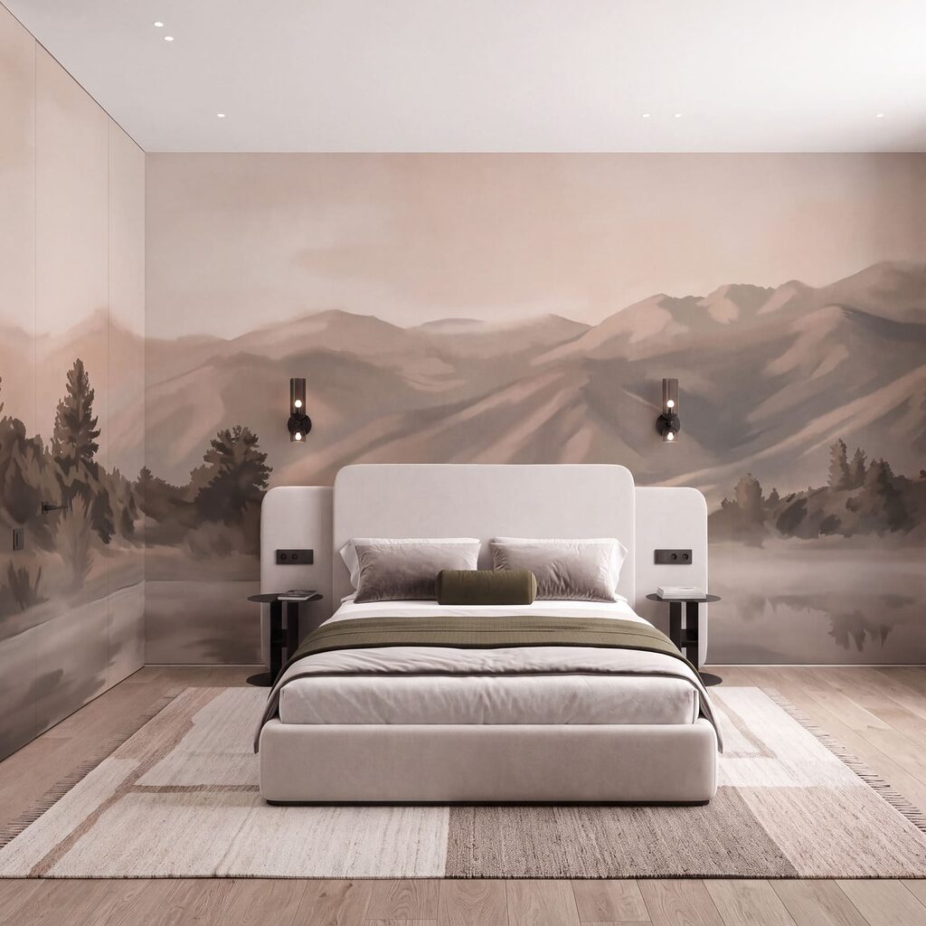 Montagnes en reflet matinal — intérieur 2