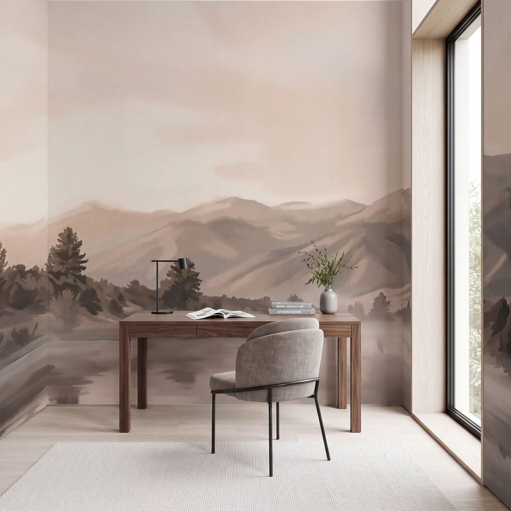 Montagnes en reflet matinal — intérieur 1