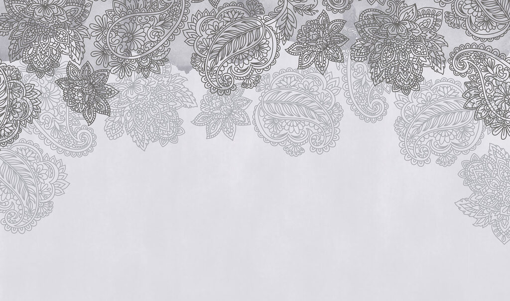 Motifs paisley en bordure — motif complet