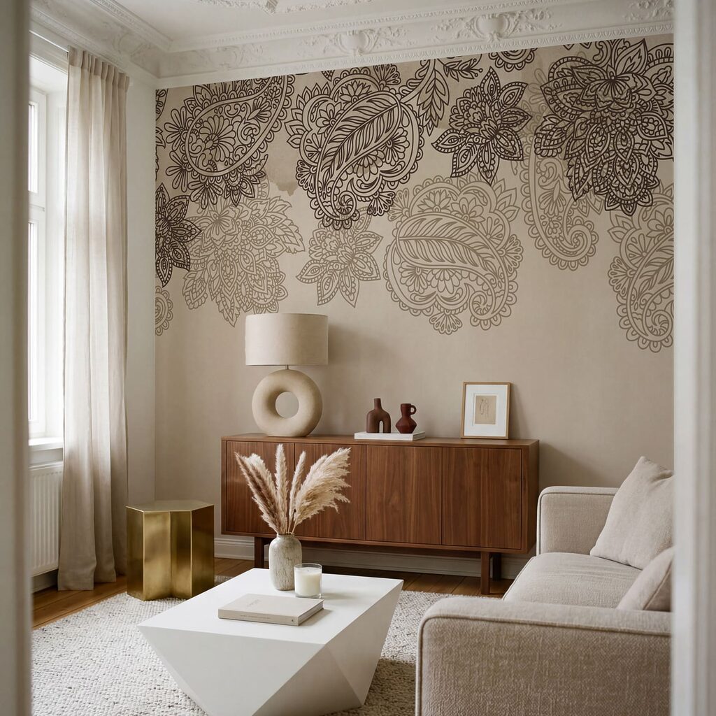 Motifs paisley en bordure — intérieur 2