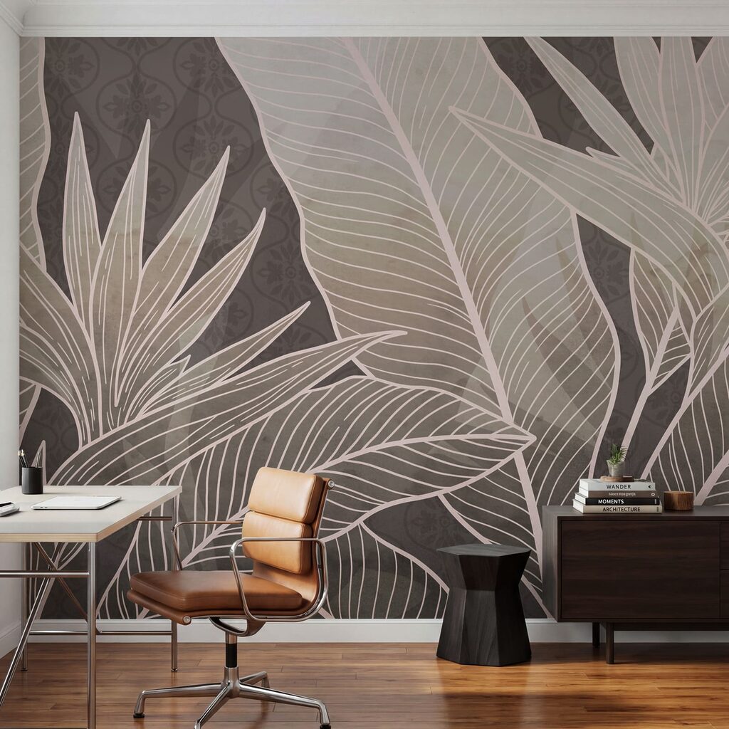 Feuilles tropicales nervurées — intérieur 5