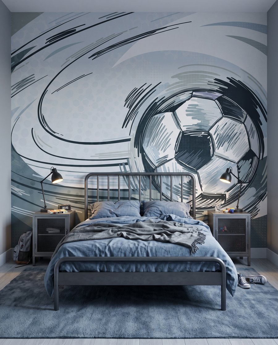 Ballon et arc d’encre dans un intérieur