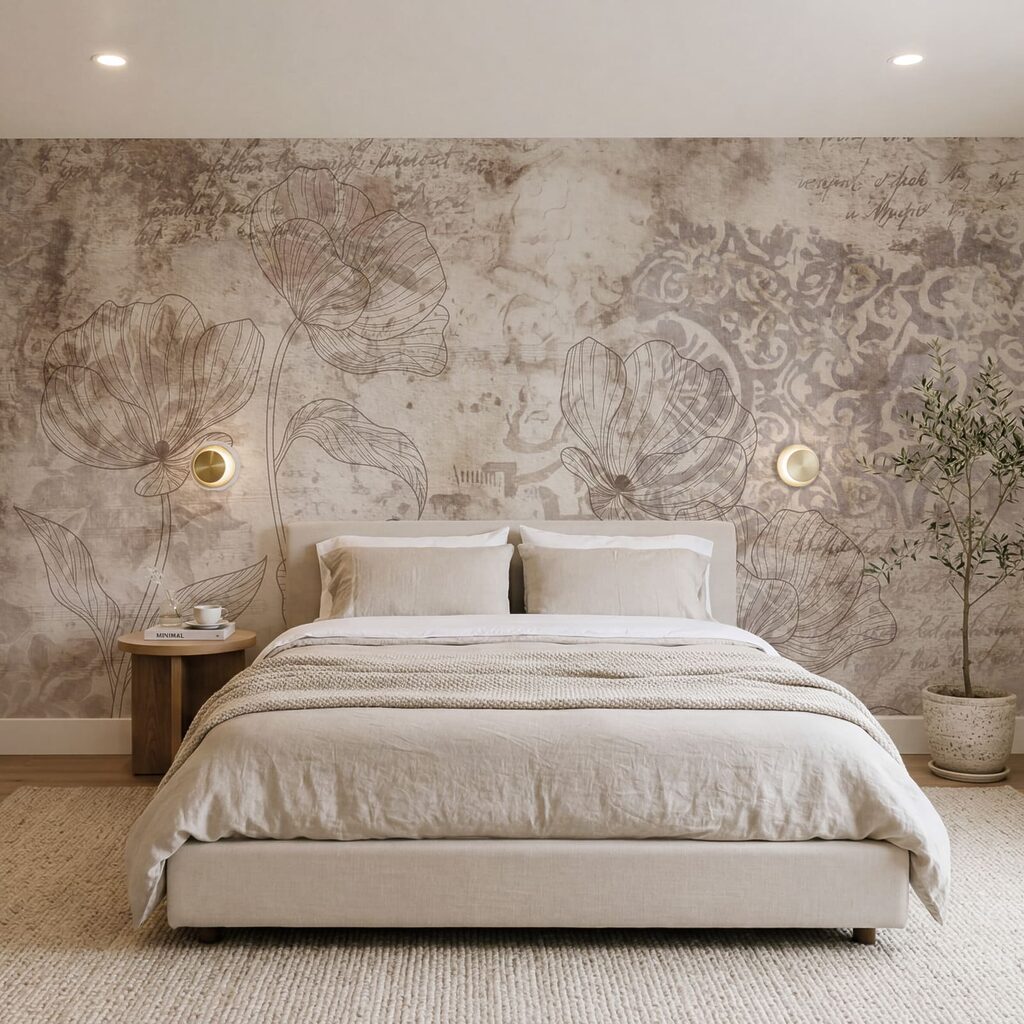 Fleurs et ornements anciens — intérieur 1