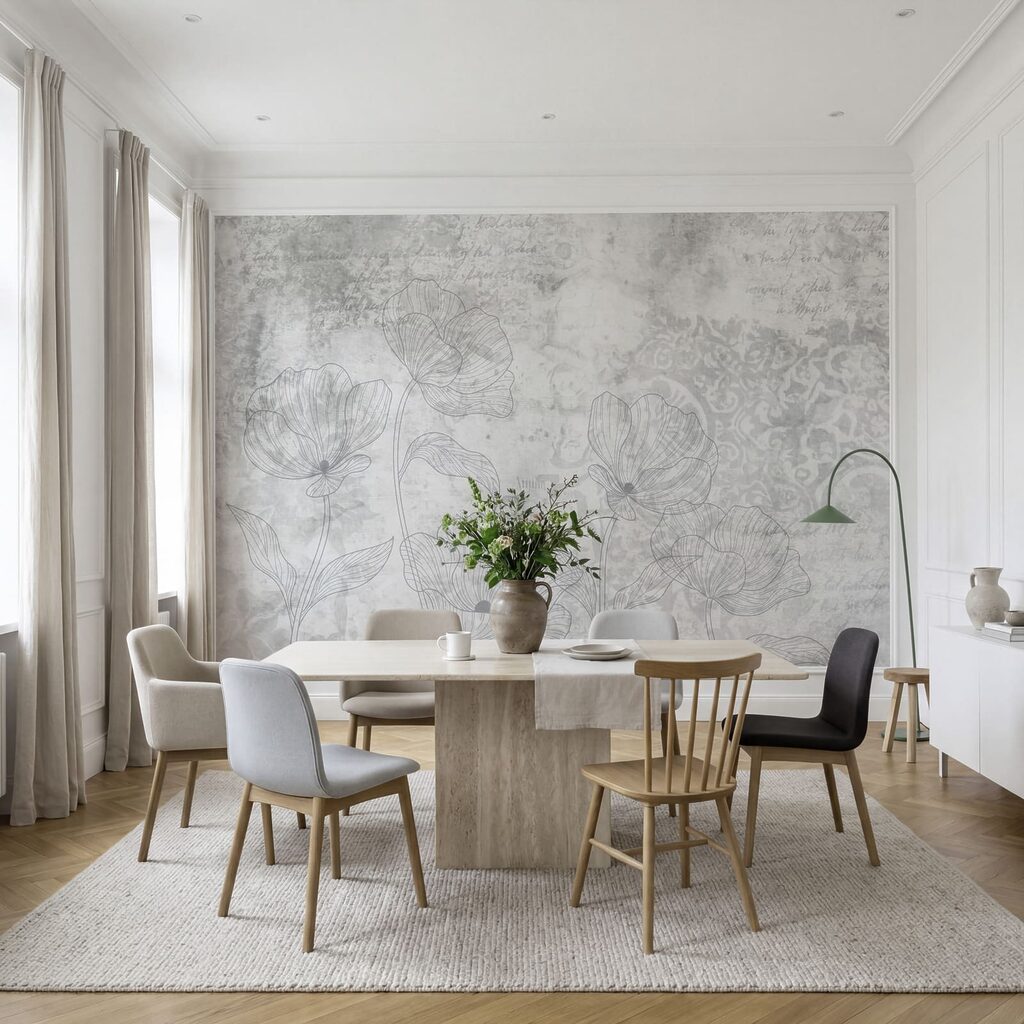 Fleurs et ornements anciens — intérieur 1