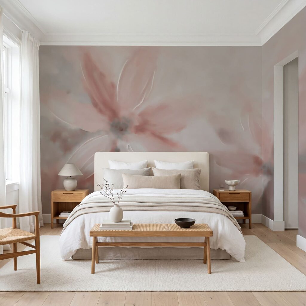 Fleurs en éventail dans un intérieur