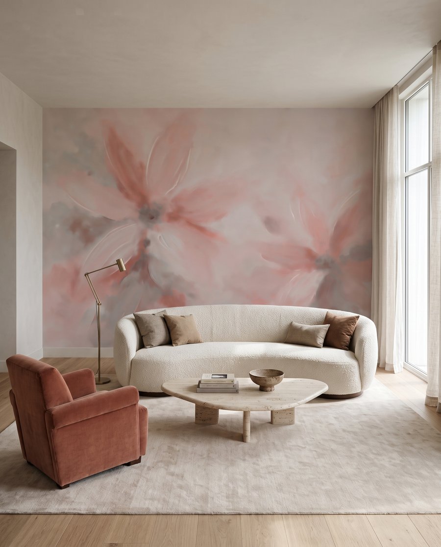 Fleurs en éventail dans un intérieur