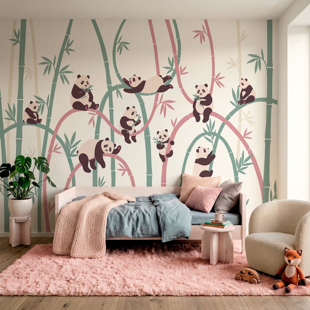 Pandas dans les bambous — intérieur 2